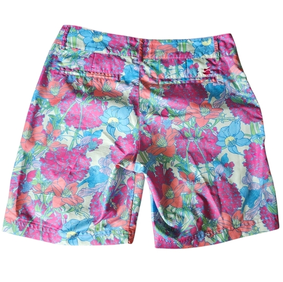 Birdies And Bows Pink Floral Polyester Athletic Tennis Shorts  size 4 - Picture 3 of 6